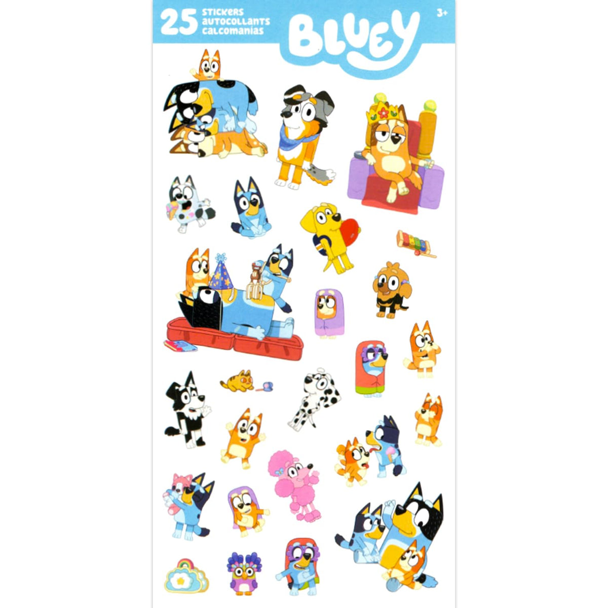 Bluey stickers included to extend party favors and memories.