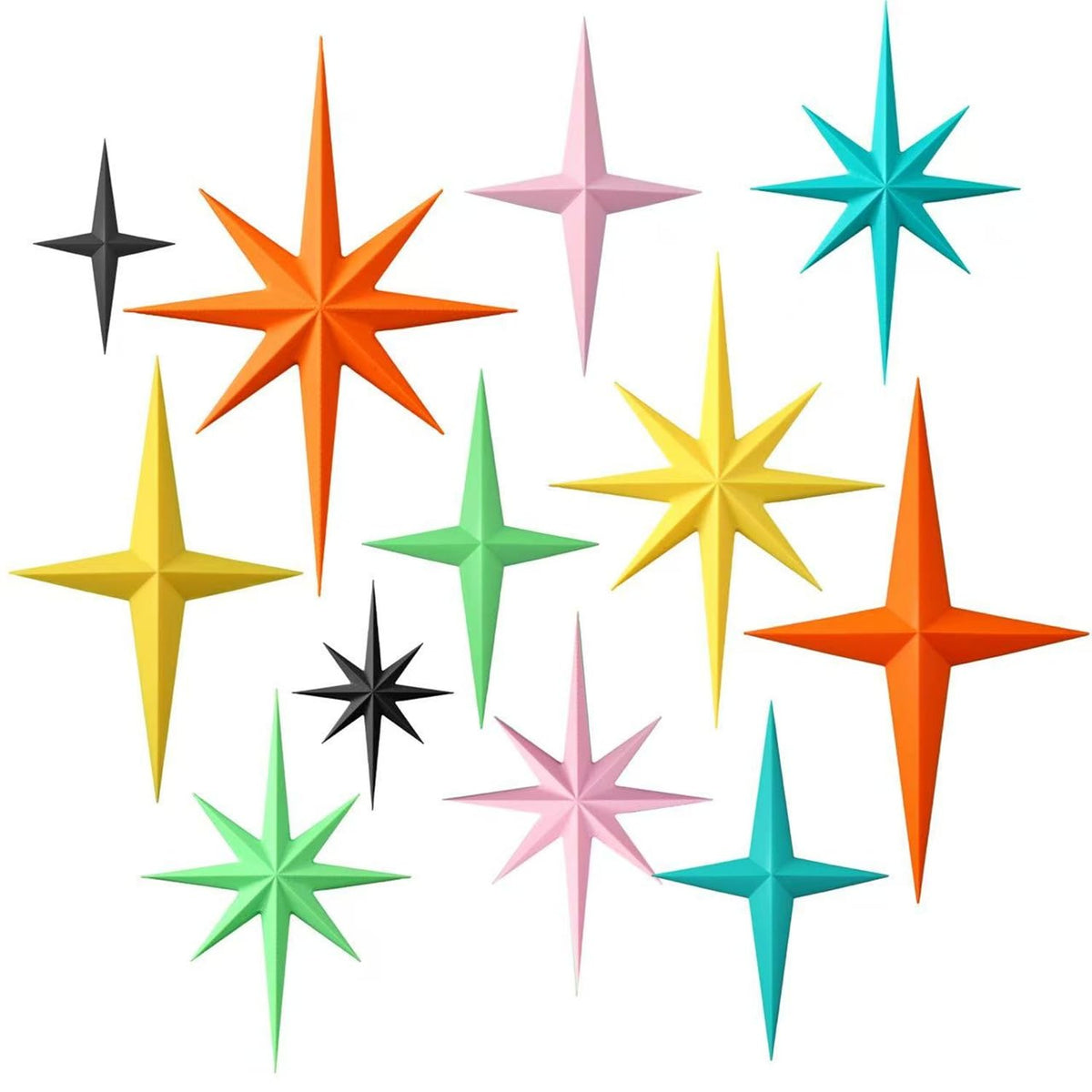 Blulu eight-point starburst wall art adds vintage charm to your space.