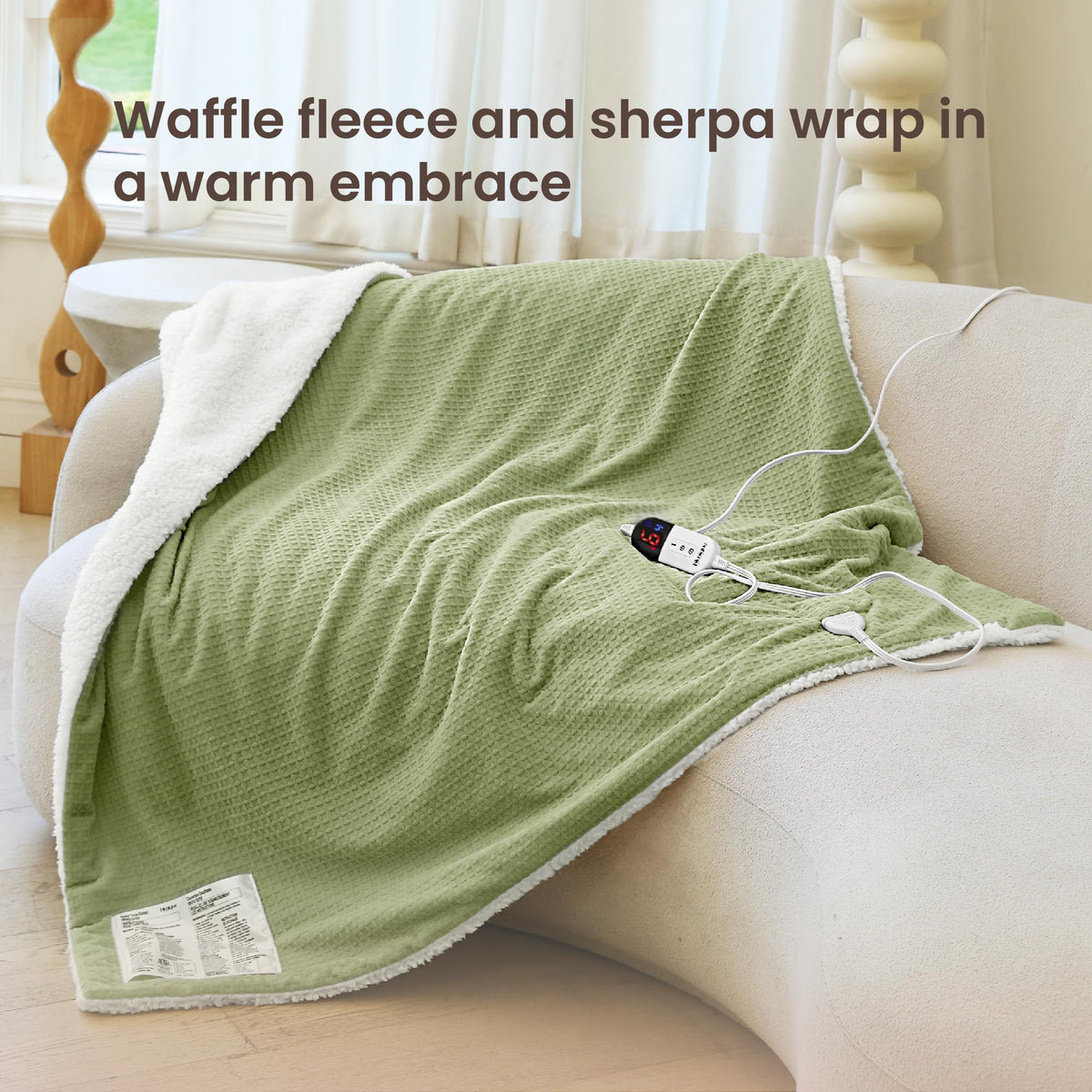 blunique heated blanket uses fast heating technology for cozy evenings