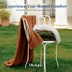 blunique Olive Green throw machine washable for easy care.