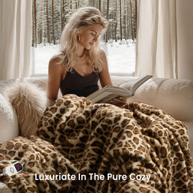 Blunique soft plush double-sided blanket for cozy couch moments.