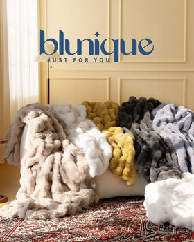 Soft, plush Blunique throw ready for cozy nights