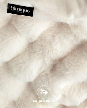 blunique cream white color blanket complements bedrooms and living rooms