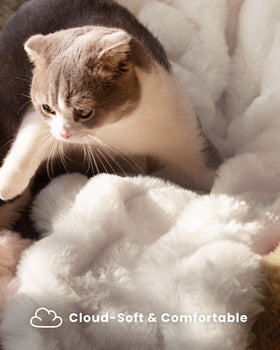blunique throw blanket crystal soft short plush reverse for smooth comfort