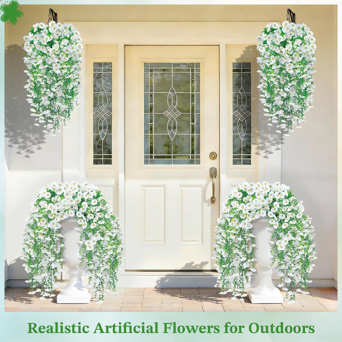 Blurap low-maintenance artificial morning glory reduce upkeep for busy homes.