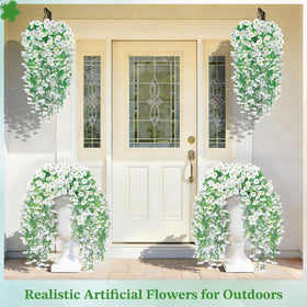 Blurap low-maintenance artificial morning glory reduce upkeep for busy homes.