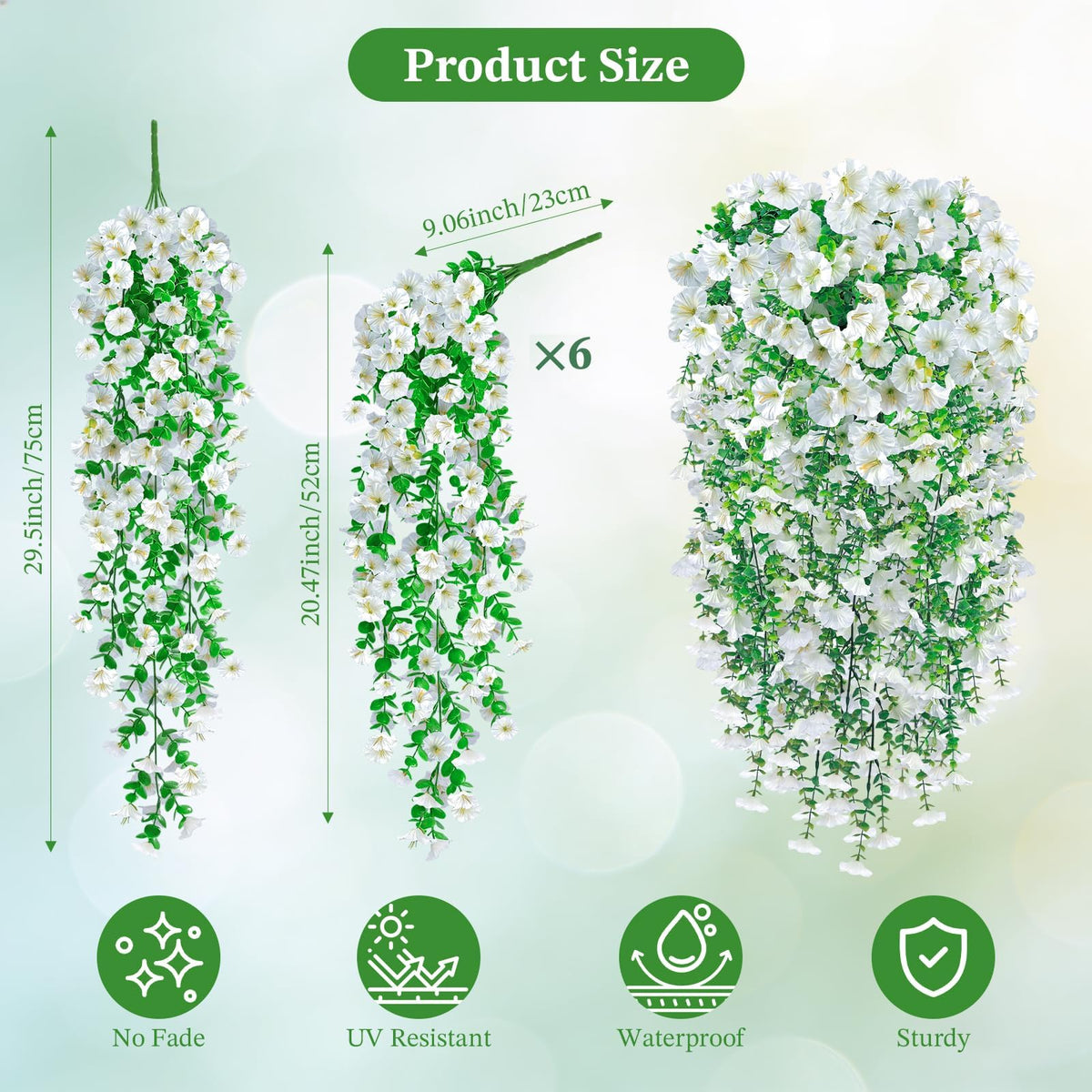 Blurap UV-resistant morning glory outdoor flowers stay vibrant under sun and rain.
