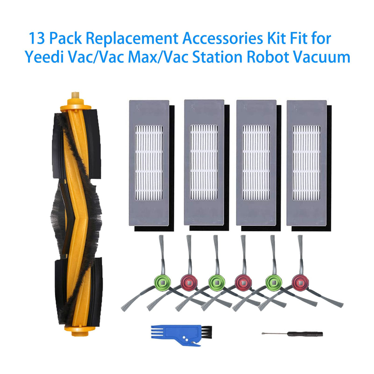 BLUTENET side brushes for Yeedi Vac, sweep dust and hair thoroughly