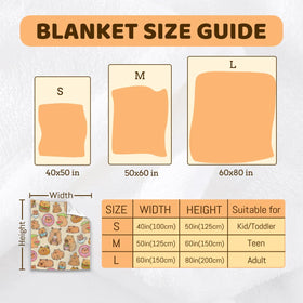 Bmaows capybara blanket in teen room as cute decor.