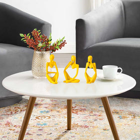 Office desk decor golden figurine for stylish accents.