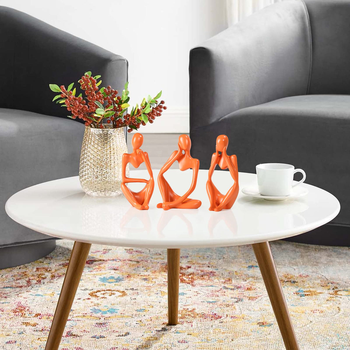 BMLCGJ decorative figurine complements contemporary decor without overpowering space.