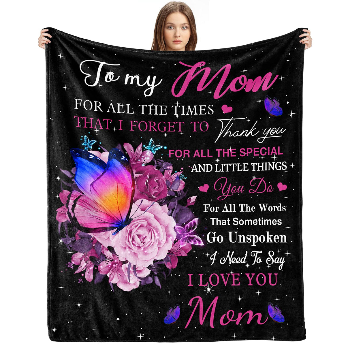 BMPUDERY soft flannel Mothers Day blanket for cozy mom gifts.