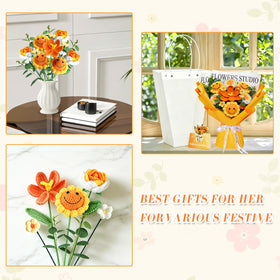 Bnoiiok knitted magnolia flower with graceful, timeless charm