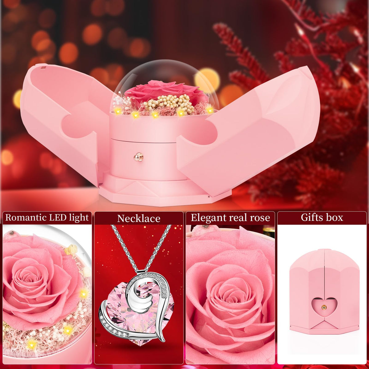 BNWXOY rose palace box lighting; adds dramatic presentation for special occasions
