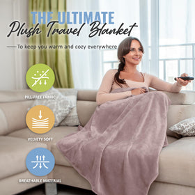 BOACAY 2-in-1 pillow-blanket offers comfy support and space-saving design.