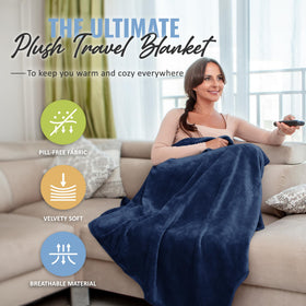 BOACAY 2-in-1 travel pillow and blanket showcases versatile comfort on the go