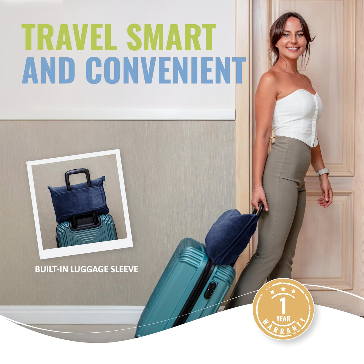 BOACAY blanket clips to backpacks for hands-free, convenient travel