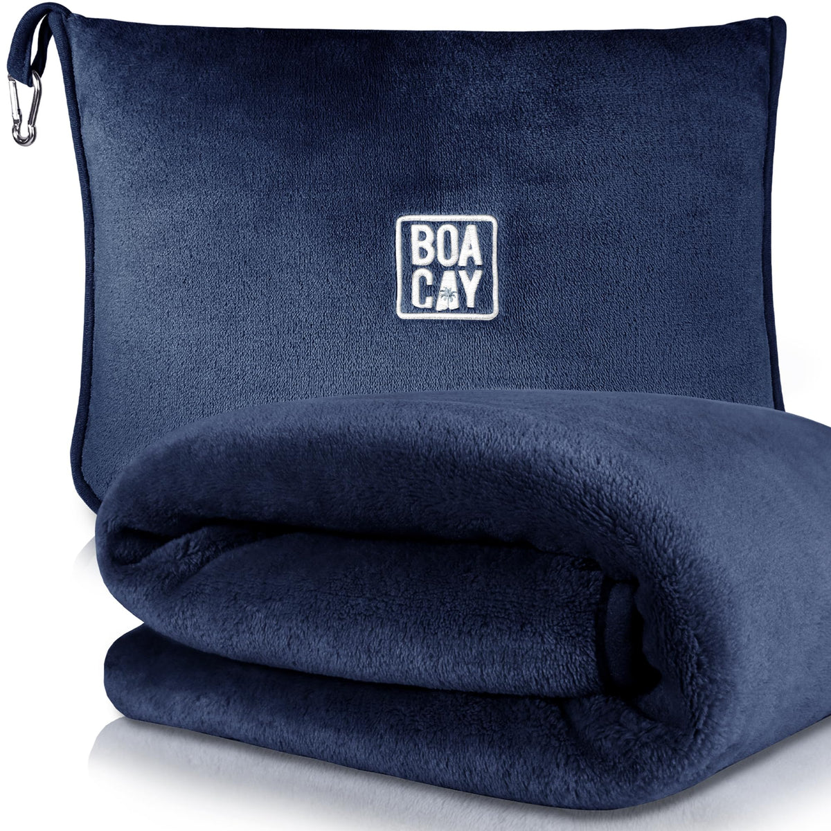 BOACAY soft and warm travel blanket in airplane cabin for premium comfort