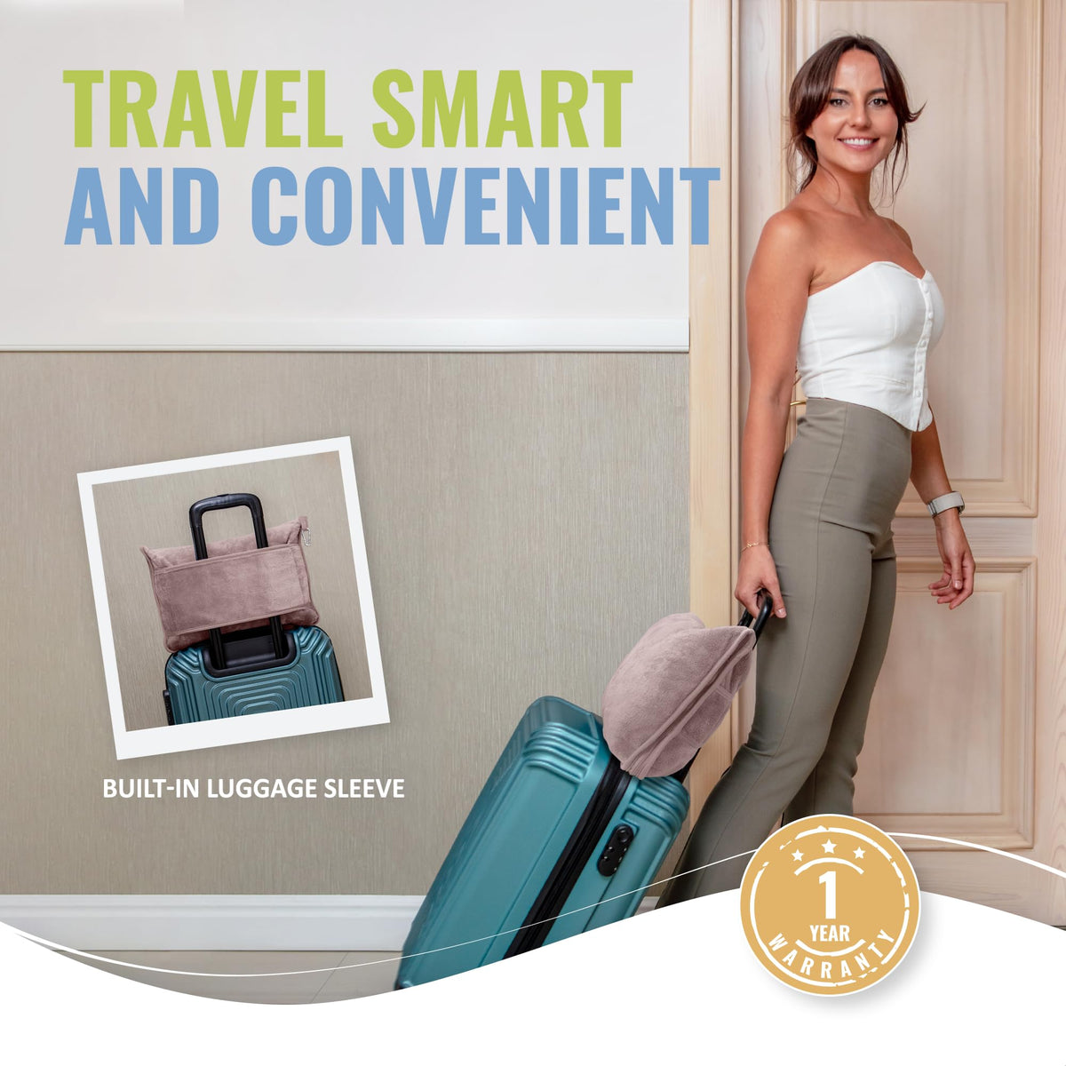 Compact BOACAY blanket is ideal for road trips and airports.