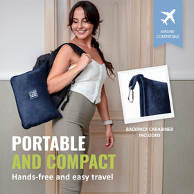 BOACAY travel blanket with luggage sleeve is easy to carry on trips