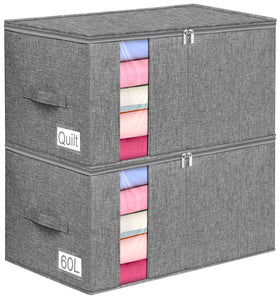 boailydi 60L blanket storage bag with rigid side panels for sturdy shelving