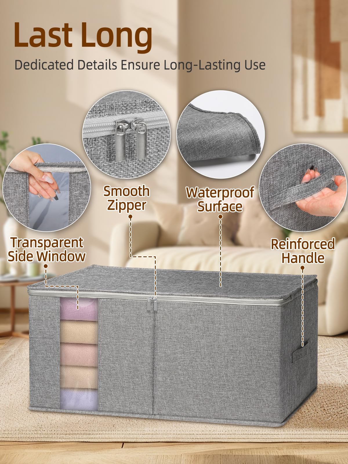 boailydi 90L king size storage bag ideal for closets and dorms