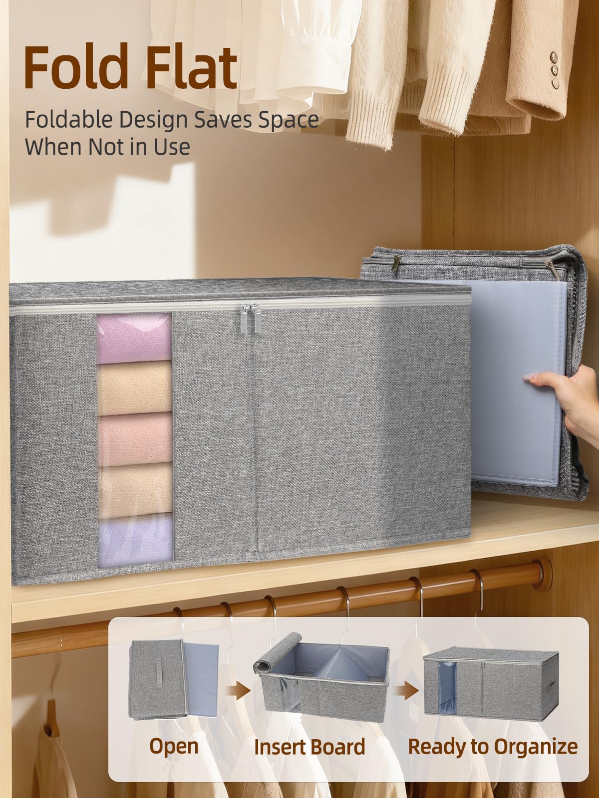 boailydi 90L king size storage bag reinforced handles for effortless lifting