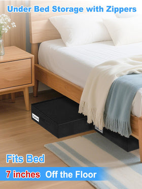 Boailydi under-bed bin transparent label pocket for fast content identification