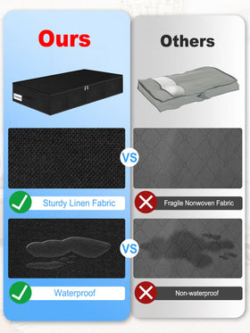 Boailydi under-bed bin zipper access demonstrates convenient reach from either end