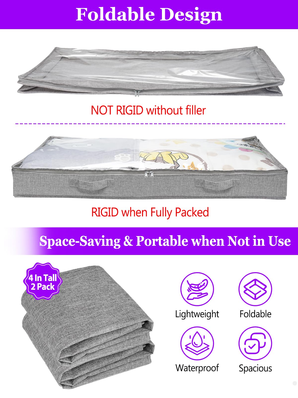 boailydi label pockets on the bag simplify sorting seasonal garments.