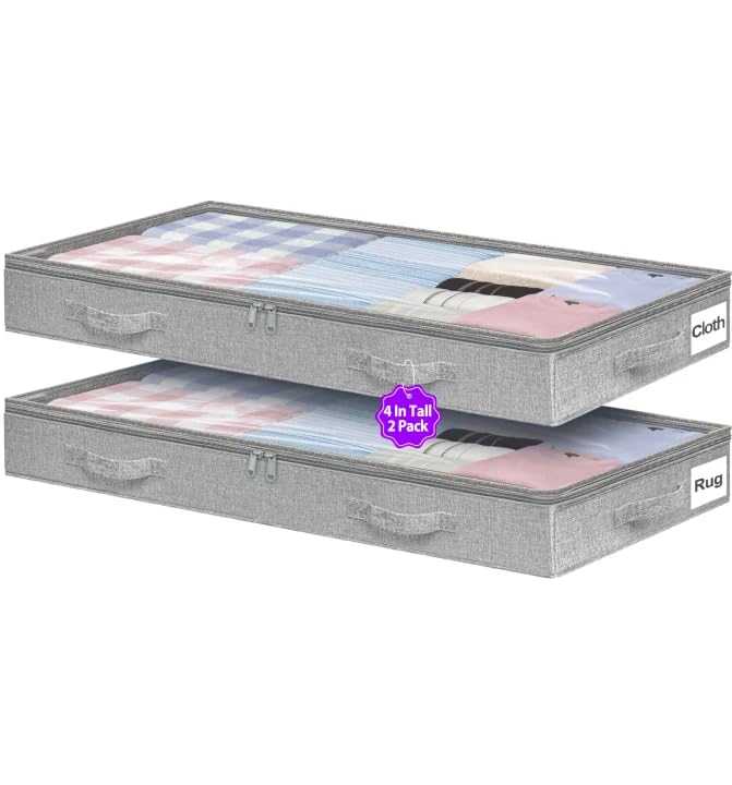 boailydi under-bed storage with soft-foldable sides keeps clothes organized.