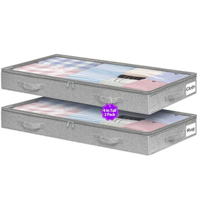 boailydi under-bed storage with soft-foldable sides keeps clothes organized.