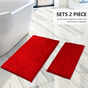 BOANKODU bathroom rug set absorbing water quickly by the tub