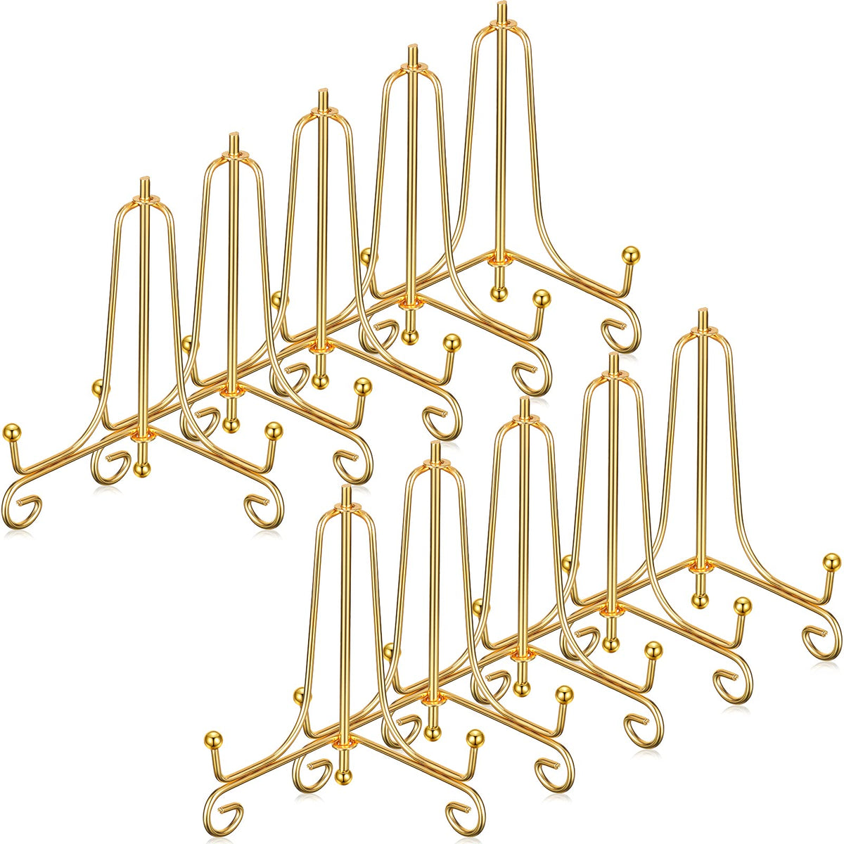 Boao gold 4-inch iron plate stand supports a decorative plate with sturdy display