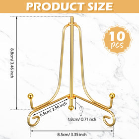 Boao gold 4-inch iron plate stand elevates a photo frame on a tabletop