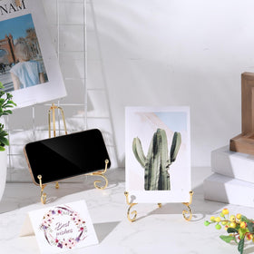 Boao gold easel display stand complements shelves with subtle shine