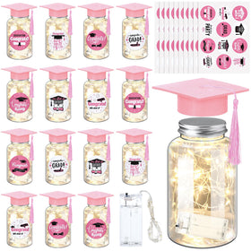 Boao grad jar with lid pink keepsakes for Class of 2026 celebrations.