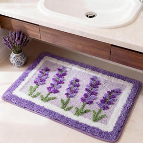 Boao Bath Mat uses absorbent microfiber to keep floors dry.