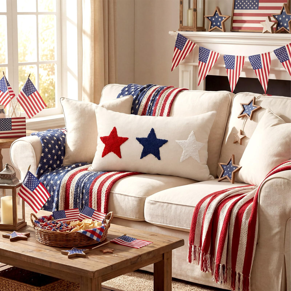 Boao patriotic decor for living room, bedroom, or office.