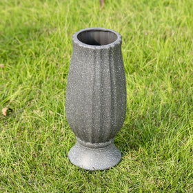 Bocola cemetery vase drainage hole prevents water pooling and reduces corrosion risk.