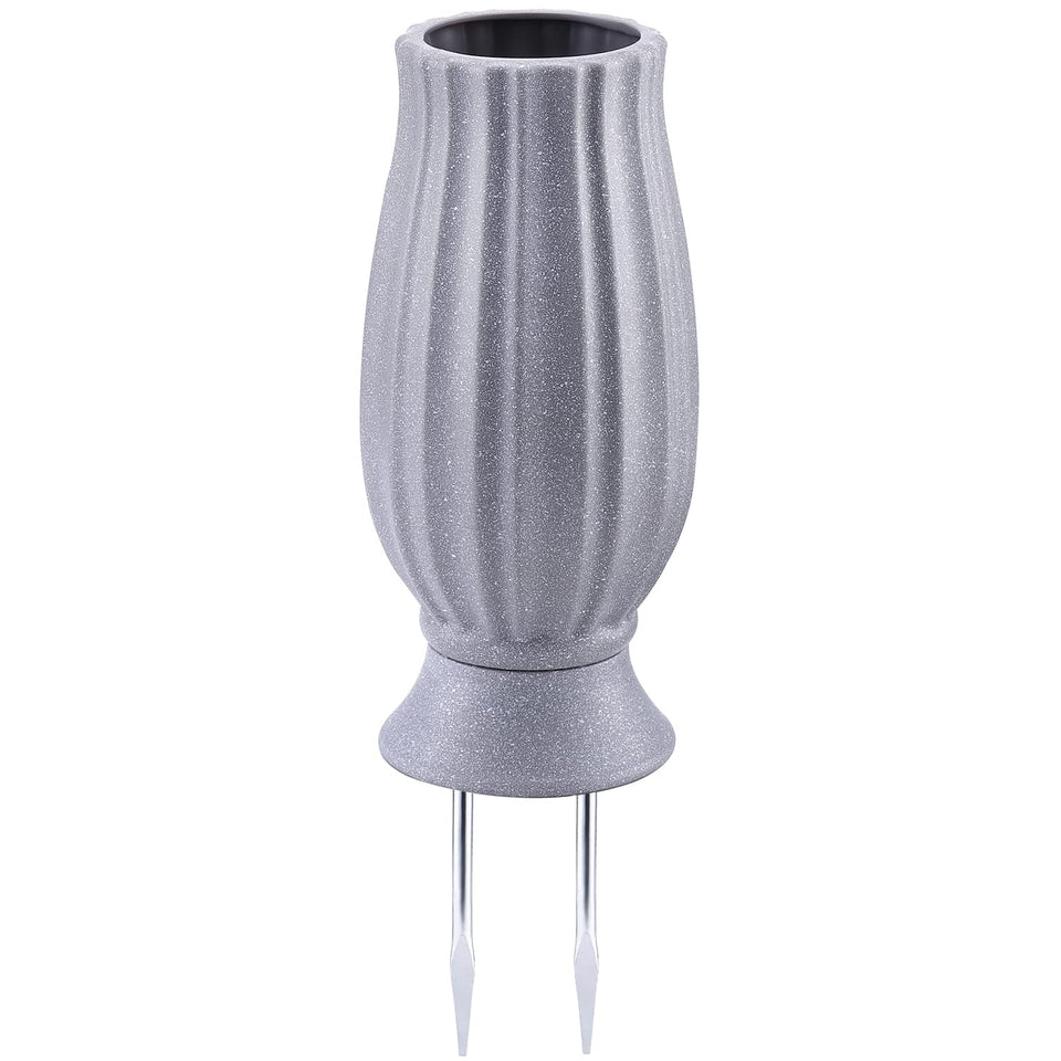 Bocola cemetery vase with large-capacity mouth for abundant artificial flowers.