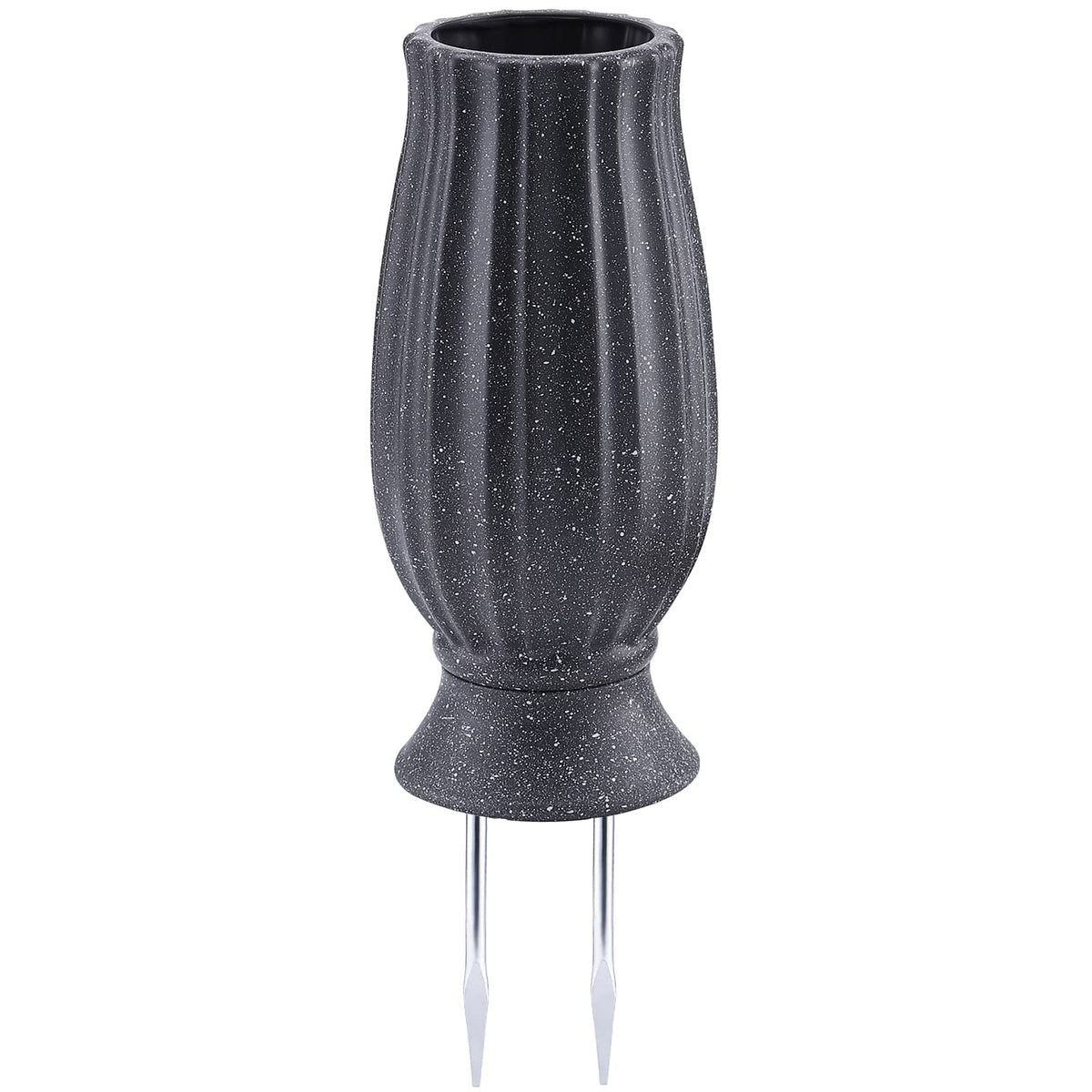 Bocola cemetery vase with metal spikes for secure, wind-resistant grave setup.