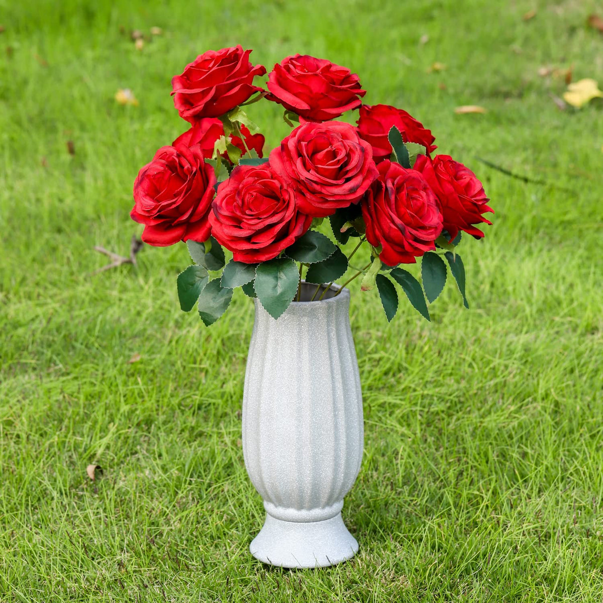 Bocola flower holder cemetery vase designed for easy, secure headstone displays.