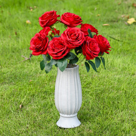 Bocola flower holder cemetery vase designed for easy, secure headstone displays.