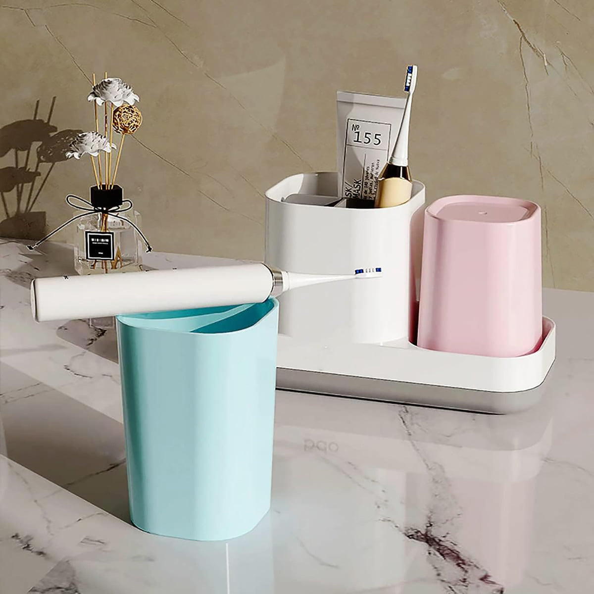 Boershun anti-slip base provides stable bathroom organization.