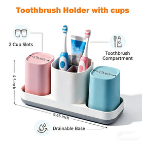 Boershun electric toothbrush holder fits shared bathroom setup.