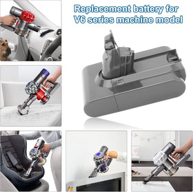 Boetpcr long life V6 battery for extended cleaning sessions.