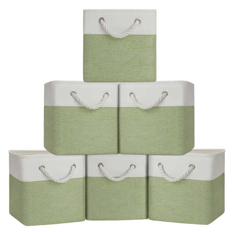 BOFUGA cube storage bin in use for open living room organization