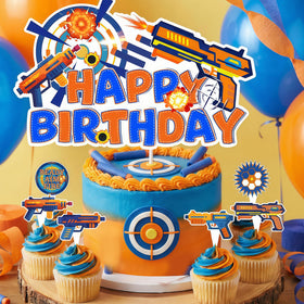 BOIUNPARTY Dart War balloons add vibrant accents for a lively scene.