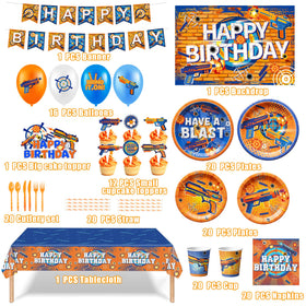 BOIUNPARTY Dart War napkins deliver theme-consistent cleanups.
